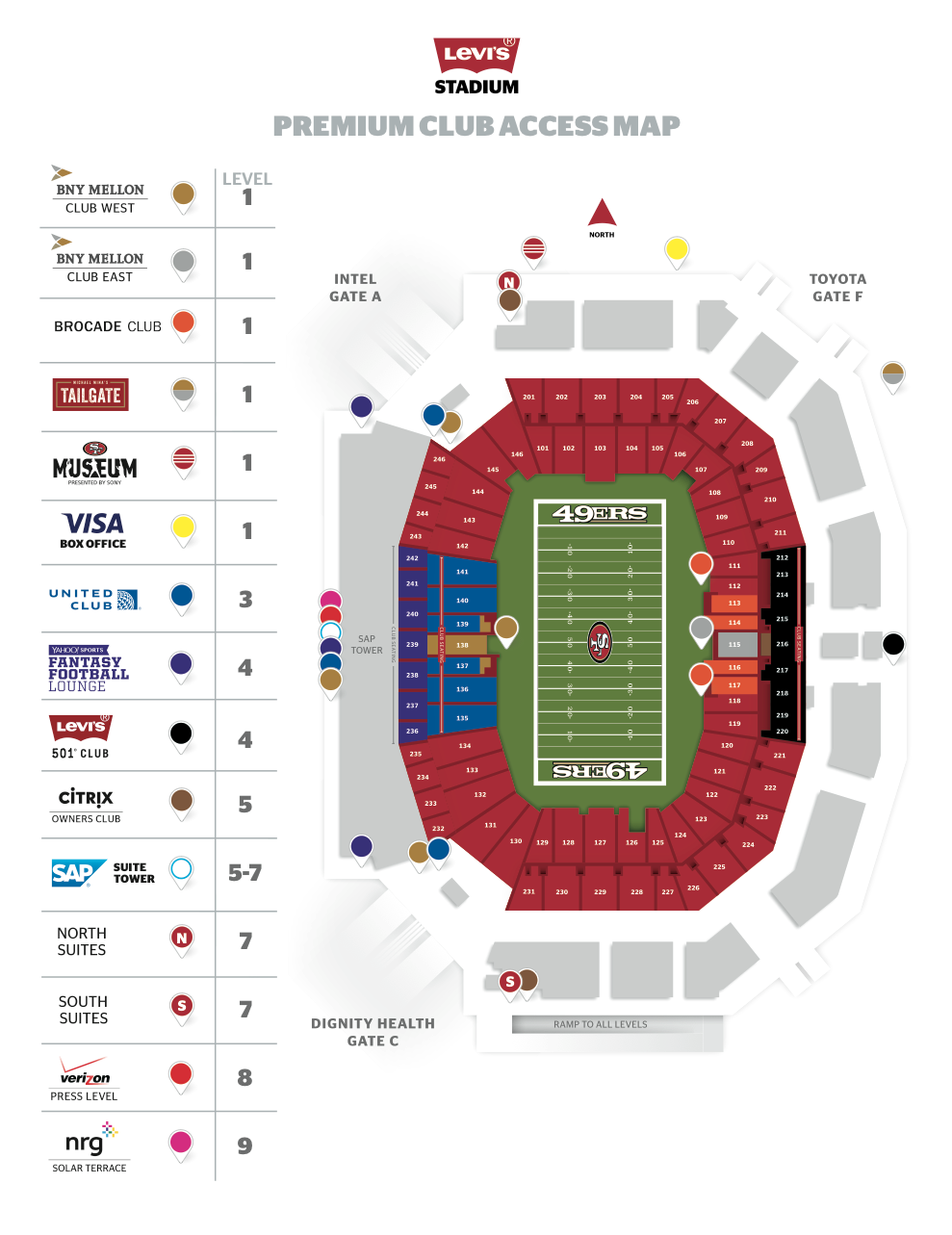 New Santa Clara Stadium Seating Chart